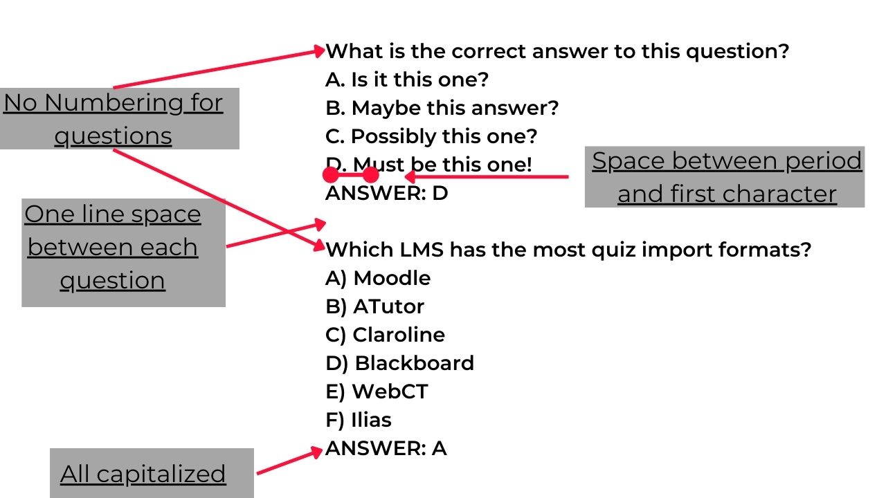 Moodle Quiz Question Bank - How To Import Questions In AIKEN Format ...