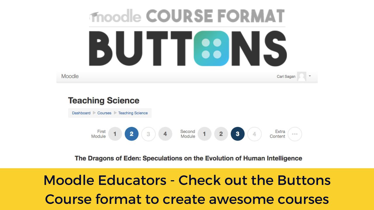 Moodle Educators - Check out the Buttons Course format to create awesome courses