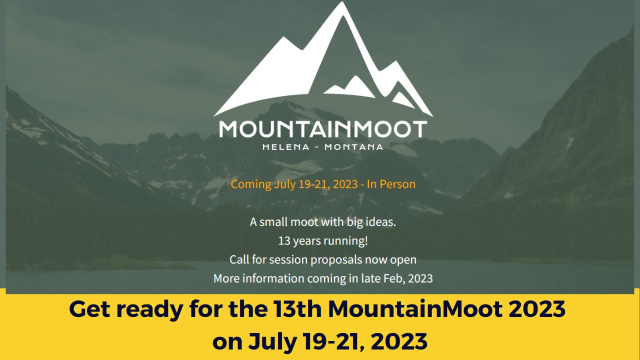 Get ready for the 13th MountainMoot 2023 on July 19-21, 2023