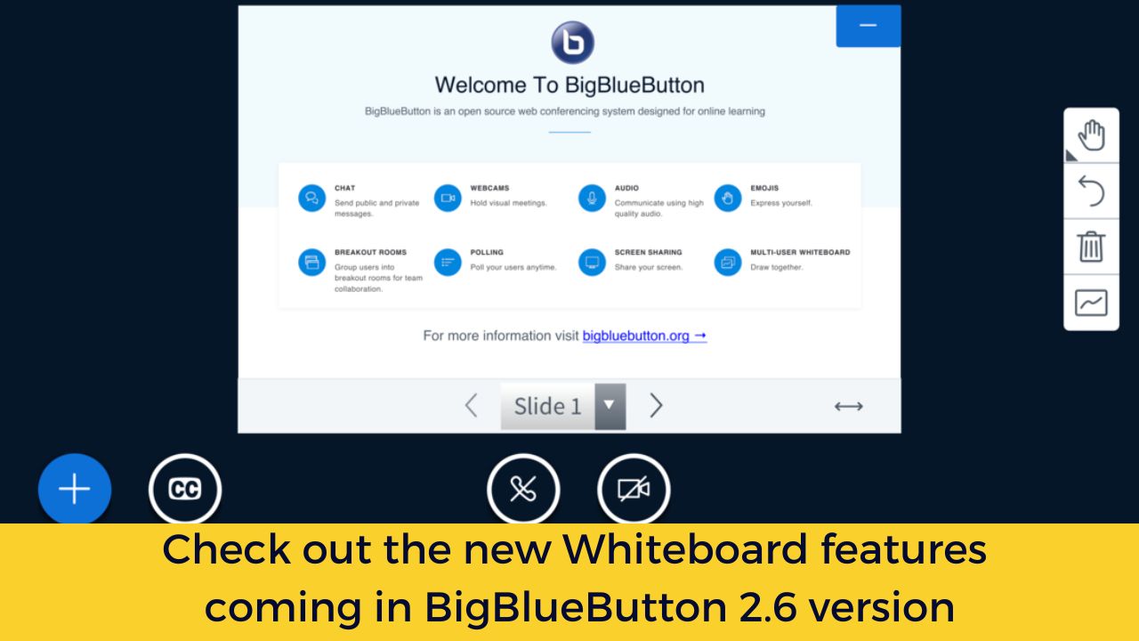 Check out the new Whiteboard features coming in BigBlueButton 2.6 version