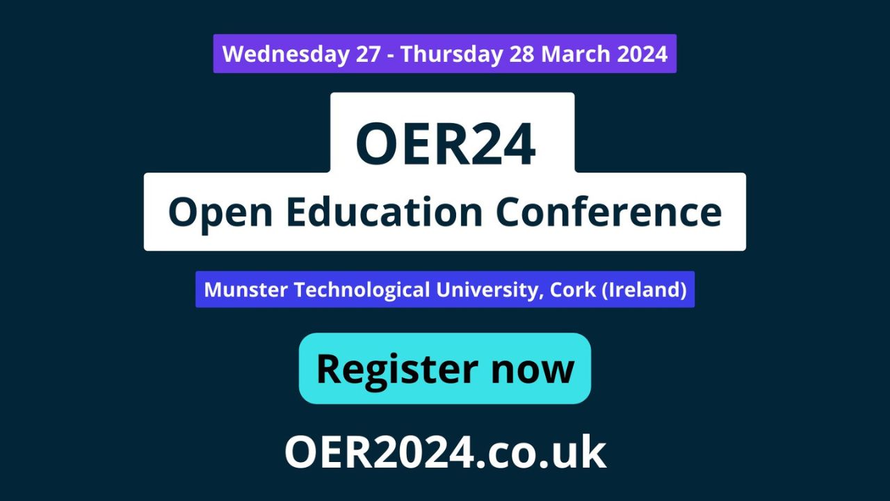 Join OER24 - Open Education Conference on March 27-28 2024 in Ireland