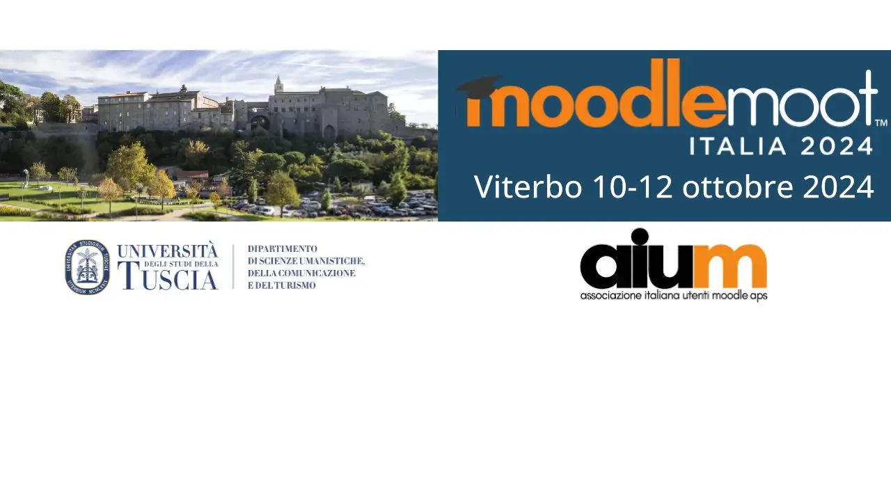 Join MoodleMoot Italia 2024 from 10-12 October 2024 in Viterbo