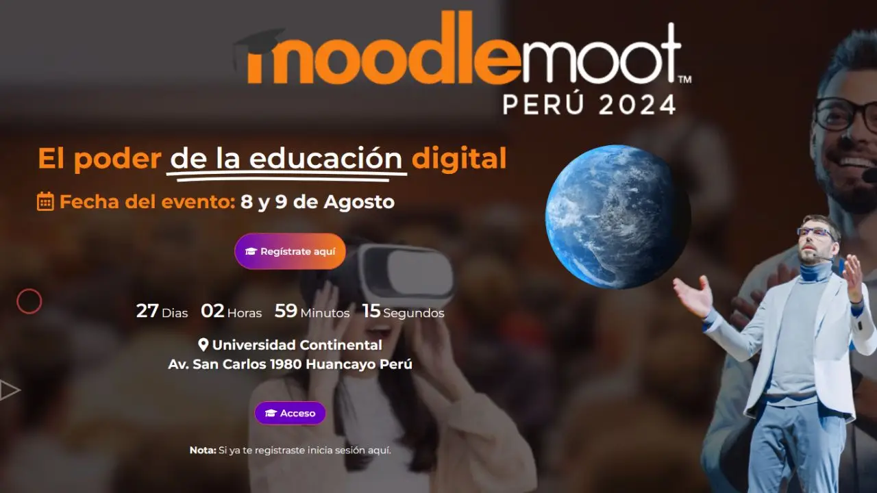 Join MoodleMoot Peru 2024 from 8-9 August 2024