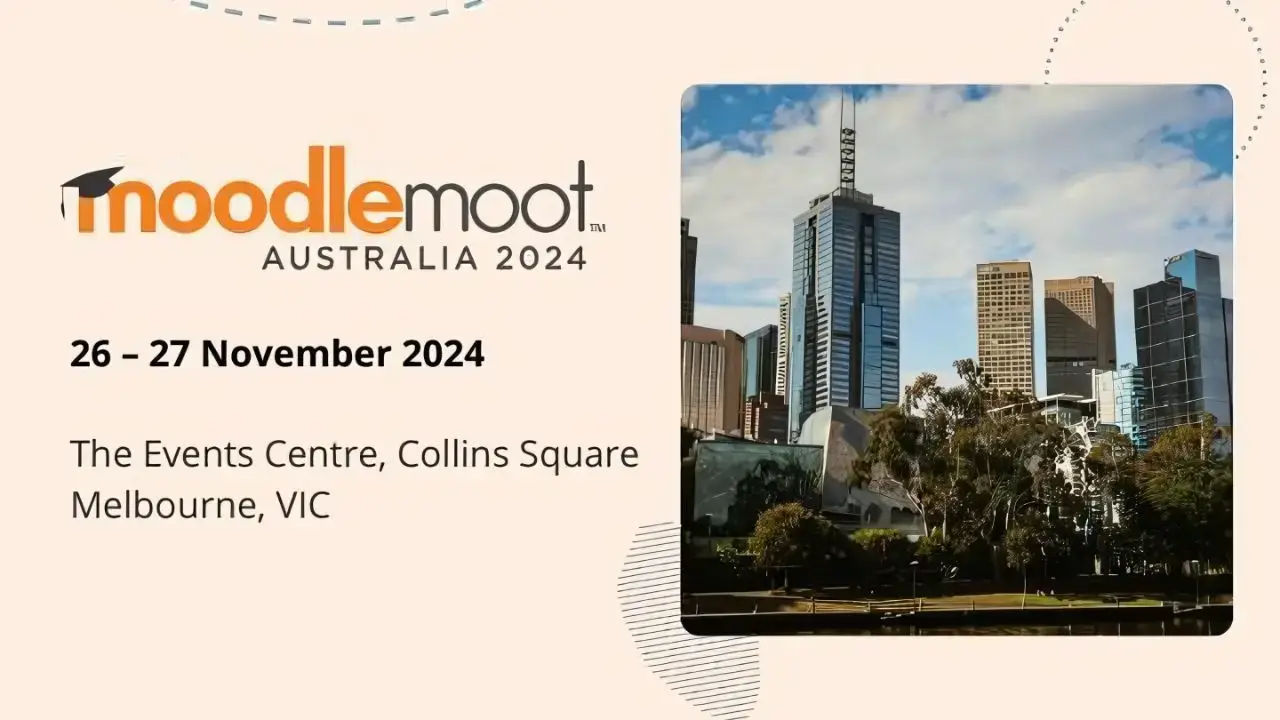 Join MoodleMoot Australia 2024 on 26-27 November 2024 in Melbourne